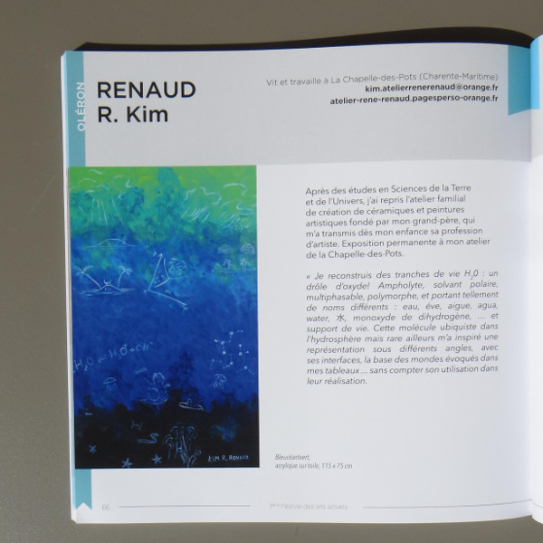 Oeuvre Bleuceant
                dans le catalogue du 8eme Festival d’Arts Actuels
                Ré-Oléron